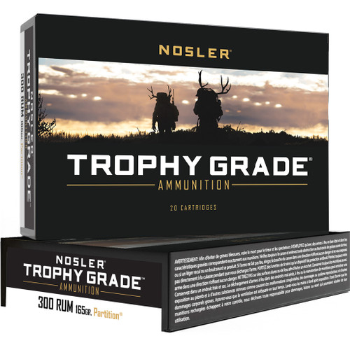 Nosler Trophy Grade Rifle Ammunition 300 RUM 165 gr. AB SP 20 rd.