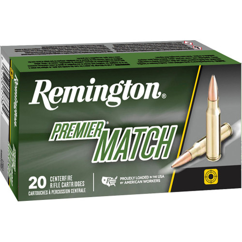 Remington Premier Match Centerfire Rifle Ammo 223 Rem. 62 gr. HP Match 20 rd.