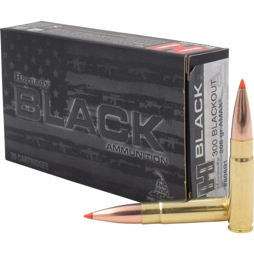 Hornady Black Rifle Ammo 300 Blackout 208 gr. A-Max Match Black 20 rd.