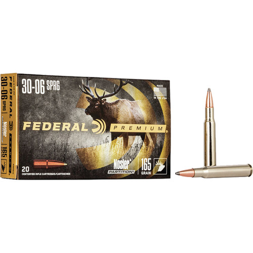 Federal Vital-Shok Rifle Ammo 30-06 Sprg. 165 gr. Nosler Partition 20 rd.