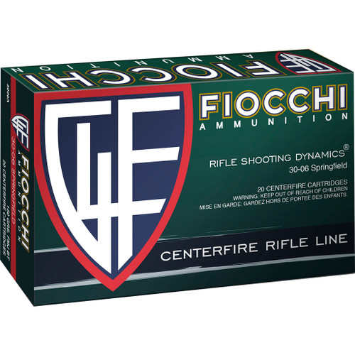 Fiocchi Training Dynamics Centerfire Rifle Ammo 30-06 Sprg. 150 gr. FMJBT 20 rd.