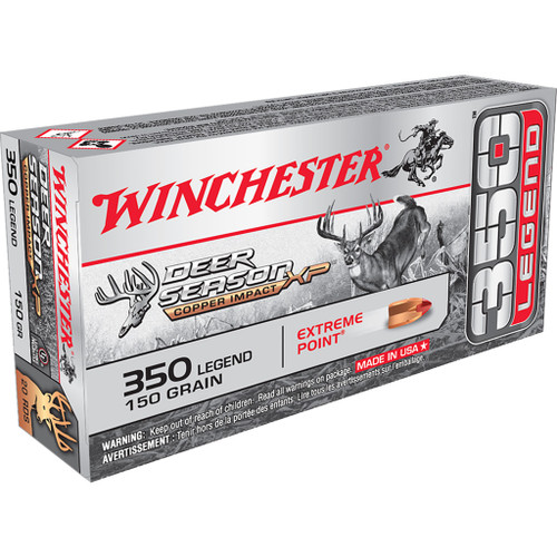 Winchester Copper Impact Rifle Ammo 350 Legend 150 gr. Copper Exteme Point 20 rd.