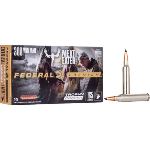 Federal Premium Rifle Ammo 300 Win. Mag. 165 gr. Trophy Copper 20 rd.