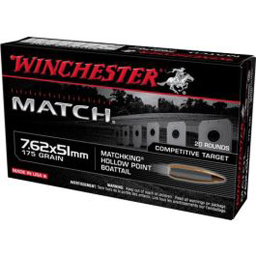 Winchester Match Rifle Ammo 7.62x51mm 175 gr. Sierra BTHP 20 rd.