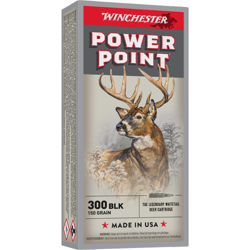 Winchester Power Point Rifle Ammo 300 Blackout 150 gr. Power Point 20 rd.