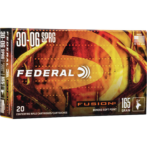 Federal Fusion Rifle Ammo 30-06 Springfield 165 gr. Fusion Soft Point 20 rd.