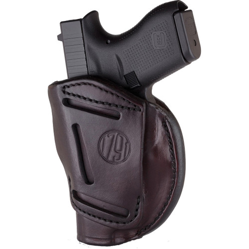 1791 Gunleather 4 Way IWB & OWB Holster Size 3 Signature Brown Right Hand