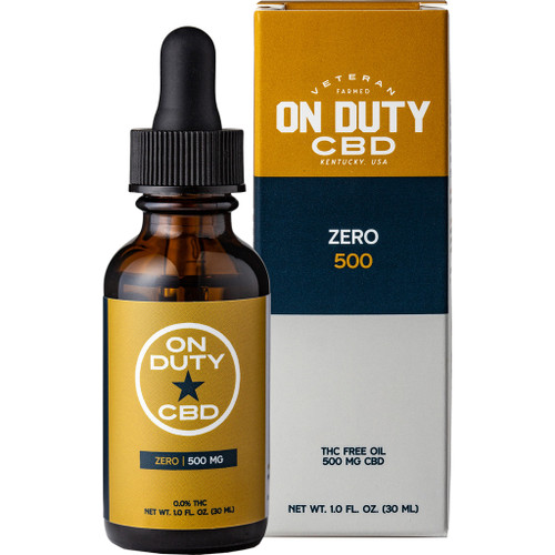 On Duty CBD Oil Drops THC Free 500 mg 30 mL