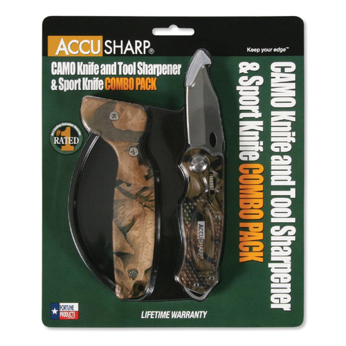 AccuSharp Sharpener & Sport Knife Combo Camo