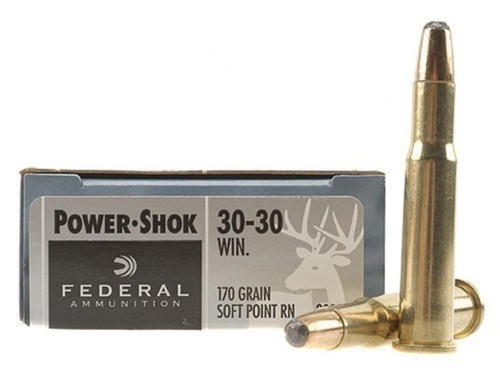 Federal Power-Shok .30-30 Win 170 Grain Jacketed Soft Point Round Nose 20 Rounds