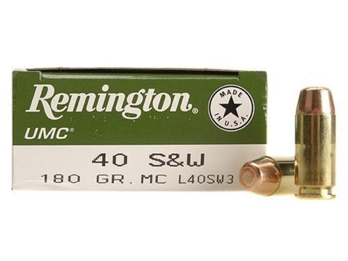 Remington UMC .40 Smith & Wesson 180 Grain FMJ 50 Rounds