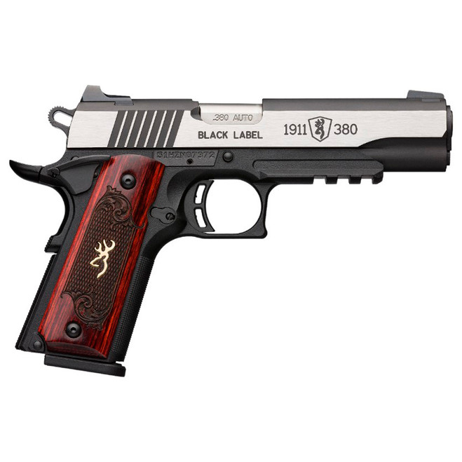 Browning 1911-380 Black Label Medallion Pro Compac 380 ACP 8+1 Black/Stainless/Rosewood