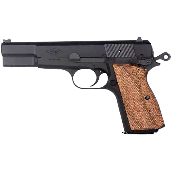 MAC Inglis P-35 B Pistol 9mm 4.7 in. Black with Wood Grip 15 rd.