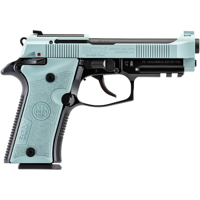 Beretta 80X LED Cheetah 380 ACP 3.9in Barrel 13rd Magazine Tiffany Blue