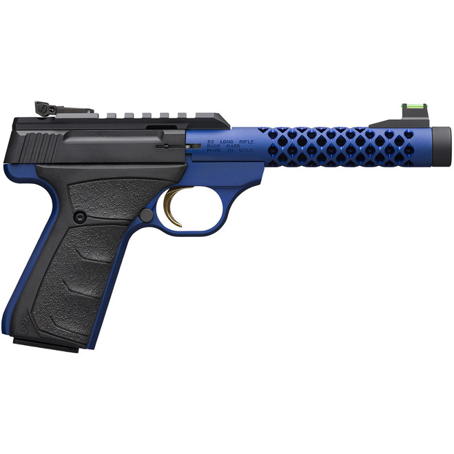 Browning Buck Mark Plus Vision Blue Shoal Pistol 22 LR. 5.5 in. Black & Blue 10 rd.