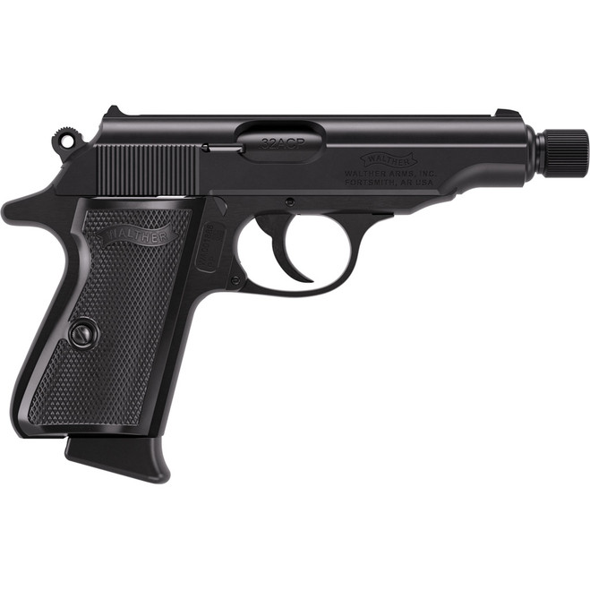 Walther PP SD Pistol 32 ACP 3.9" Black Threaded Barrel 8 rd.