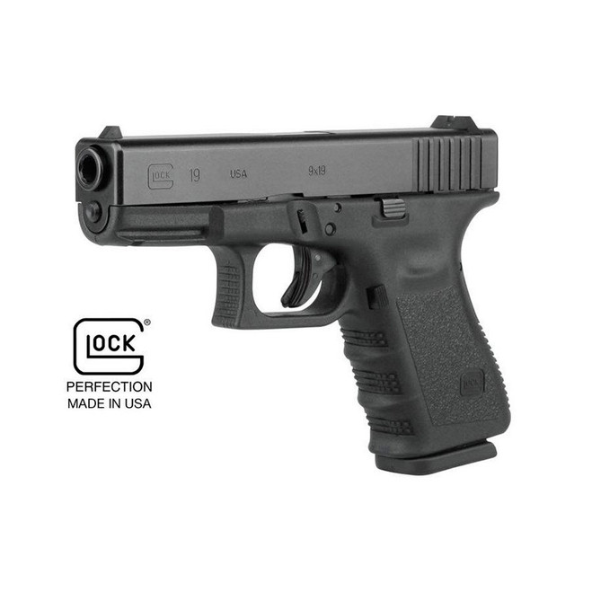 Glock G19 Pistol Gen 3 9mm 4.02 in. Black 15+1