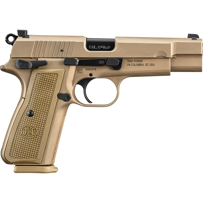 FN High Power Pistol 9mm 4.7in Barrel 17rd Magazine FDE