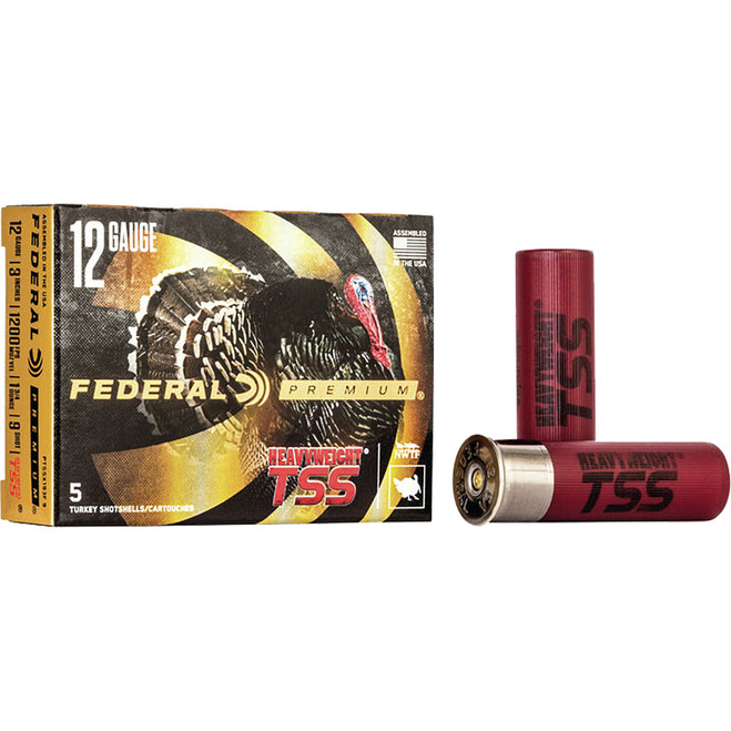 Federal Premium Heavyweight TSS Shotgun Ammo 12 Gauge 3 in. 1 3/4 oz. 9 Shot 5 rd.