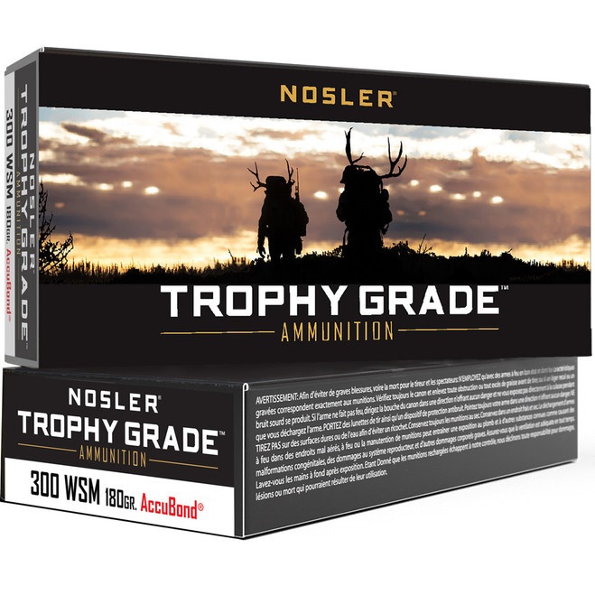 Nosler Trophy Grade Rifle Ammunition 300 WSM 180 gr. AB SP 20 rd.