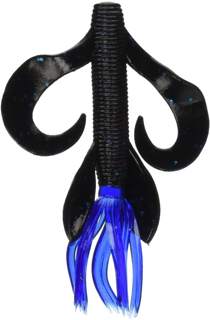 Yamamoto Kreature 4in Black Clear Blue 7pk