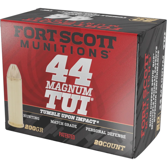 Fort Scott Munitions Pistol Ammo 44 Mag. 200 gr. TUI 20 rd. Fort Scott Munitions Pistol Ammo 44 Mag. 200 gr. TUI 20 rd.