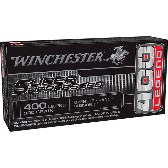 Winchester Super Suppressed Rifle Ammo 400 Legend Open-Tip 300 gr. 20 rd.