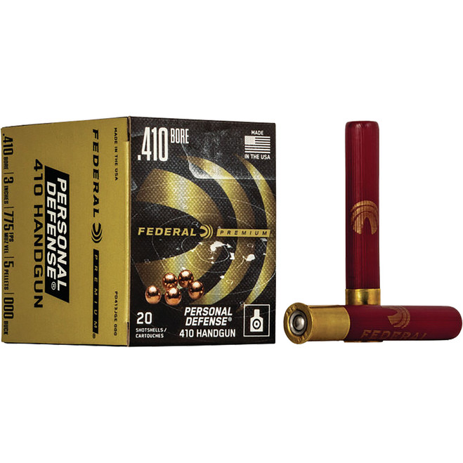 Federal Premium Personal Defense Handgun Ammo 410 ga. 3 in. 5 Pellets 000 Buck 20 rd.