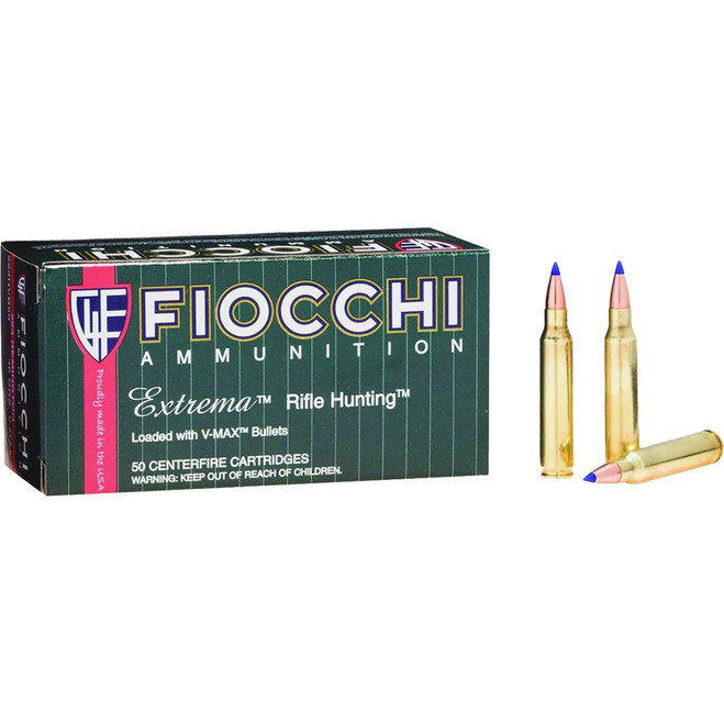 Fiocchi Extrema Rifle Ammo 223 Rem 40 gr. V-Max Polymer Tip 50 rd.