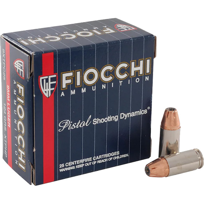 Fiocchi Hyperformance Defense Pistol Ammo 9mm 124 gr. XTPHP 25 rd. Fiocchi Hyperformance Defense Pistol Ammo 9mm 124 gr. XTPHP 25 rd.