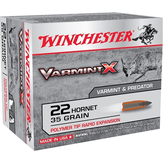 Winchester Varmint X Rifle Ammo 22 Hornet 35 gr. 20 rd.