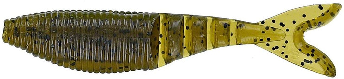 Yamamoto Zako Swimbait 4in Green Pumpkin Black Flake 6pk