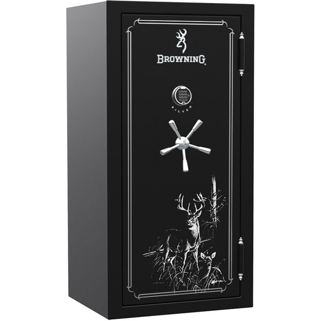 Browning Silver Series 33 Safe Gloss Black with Silver Chrome Hardware
