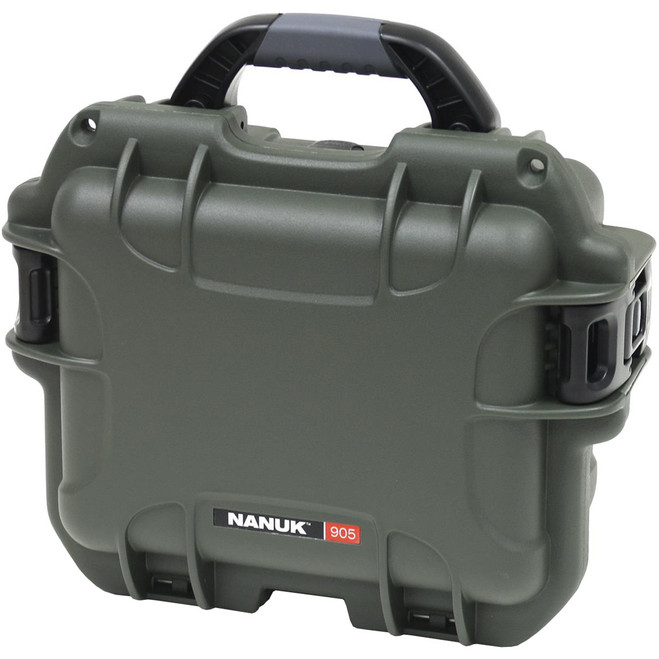 Nanuk Pistol and Accessory Hard Case w/Foam Olive 9.4 in. x 7.4 in. x 5 in