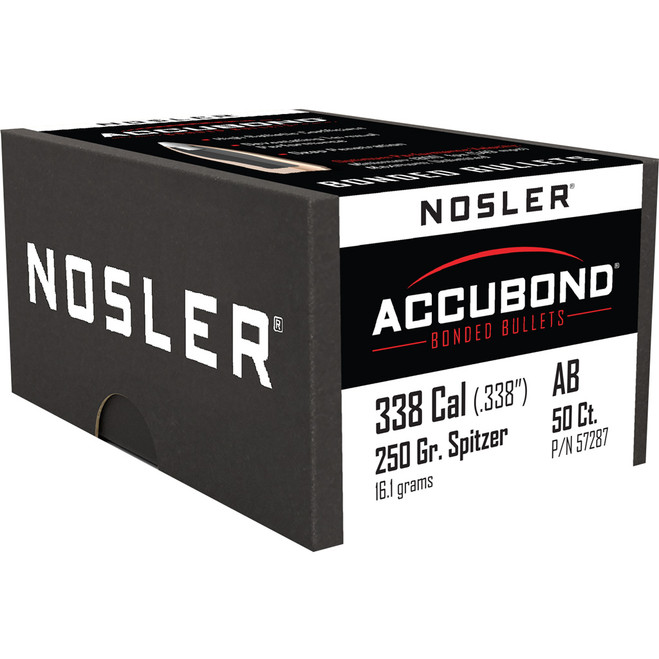 Nosler AccuBond Bullets .270 Cal. 150 gr. Spitzer Point 50 pk. Nosler AccuBond Bullets .270 Cal. 150 gr. Spitzer Point 50 pk.
