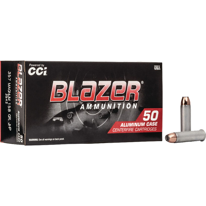 CCI Blazer Pistol Ammo 357 Mag 158 gr. Jacketed Hollow Point 50 rd.