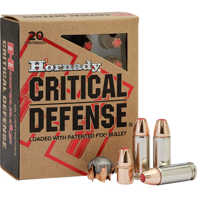 Hornady Critical Defense Pistol Ammo 30 Super Carry 100 gr. FTX CD 20 rd. Hornady Critical Defense Pistol Ammo 30 Super Carry 100 gr. FTX CD 20 rd.