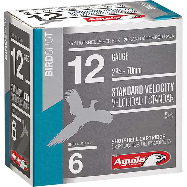 Aguila High Velocity Shotgun Game Load 12 ga. 2.75 in. 1 1/8 oz. 6 Shot 25 rd.