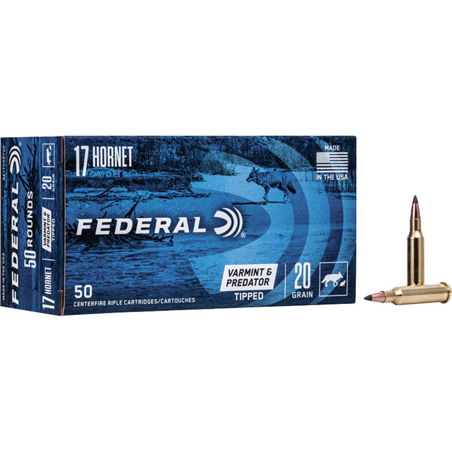 Federal American Eagle Varmint & Predator Ammo 17 Hornet 20 gr. TVP 50 rd.