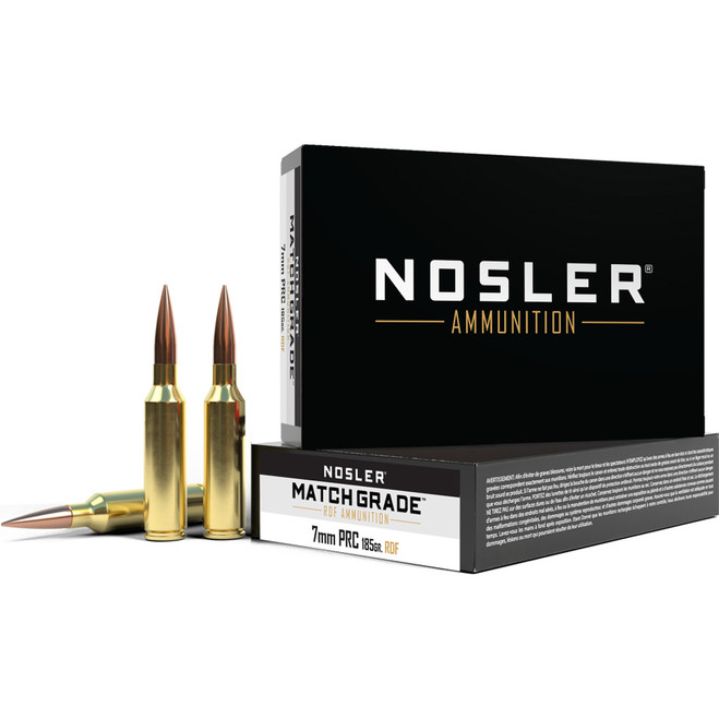 Nosler Match Grade Rifle Ammunition 7mm PRC 185 gr. 20 rd.