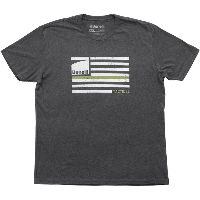 Benelli Waterfowl Flag T-Shirt Grey