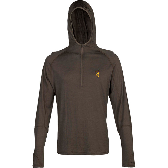 Browning Merino Hooded Shirt Major Brown