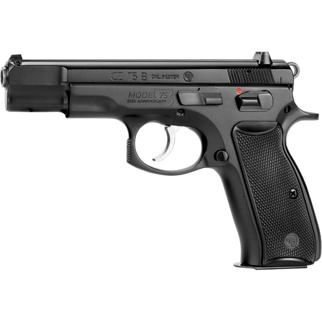 CZ 75 B 50th Anniversary Elite Pistol 9 mm 4.6 in. Black w/Manual Safety 16 rd.