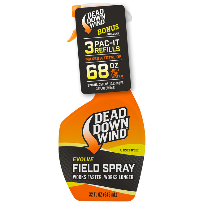 Dead Down Wind Field Spray Combo 32oz + 3-12 oz Pac-Its 68oz