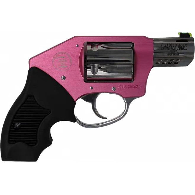 Charter Arms Coyote Off Duty Revolver 380 ACP 2 in. Ported Pink/Polished Stainless 5 rd.