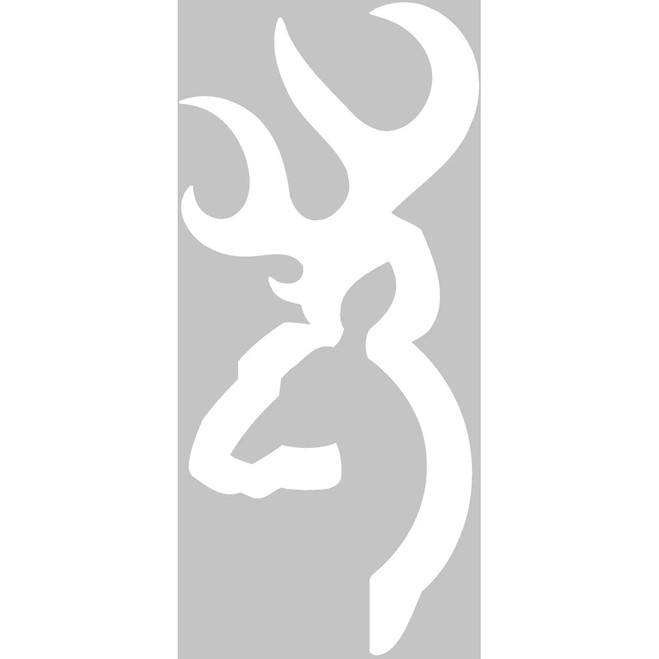 Browning Buckmark Decal 6in White