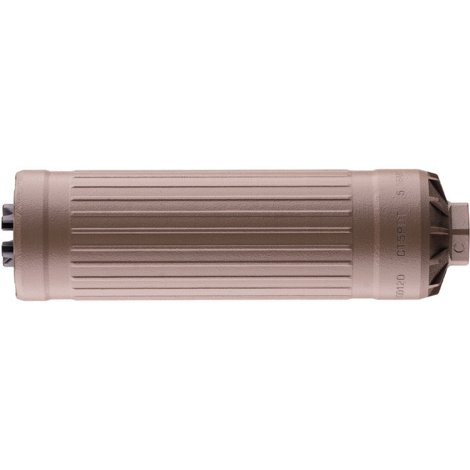 Dead Air Defense CT5P Patrol Suppressor 6mm/5.56 with 1/2 X 28 Direct Thread FDE