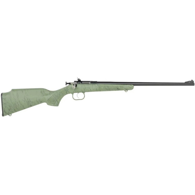 Keystone Crickett Rifle 22 LR 16.1 in. Blued/Green w/Black Web