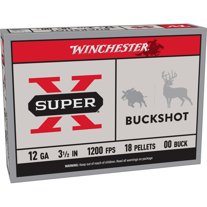 Winchester Super X Buckshot 12 ga. 3.5 in. 00 Buck 5 rd.