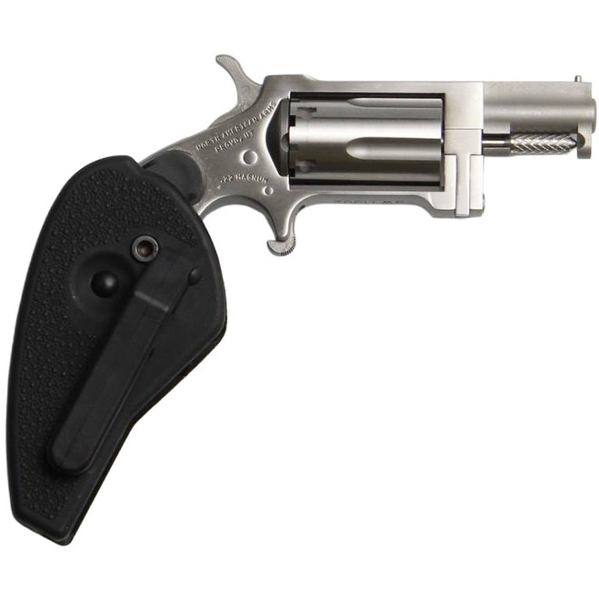 NAA Sidewinder Revolver 22 WMR 2.5in. Stainless/Wood w/Holster Grip 5 rd.